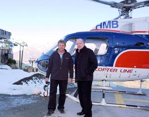 Mark Quickfall (left) and Ken Matthews at Skyline Queenstown.